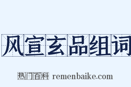 风宣玄品组词是什么意思的图片